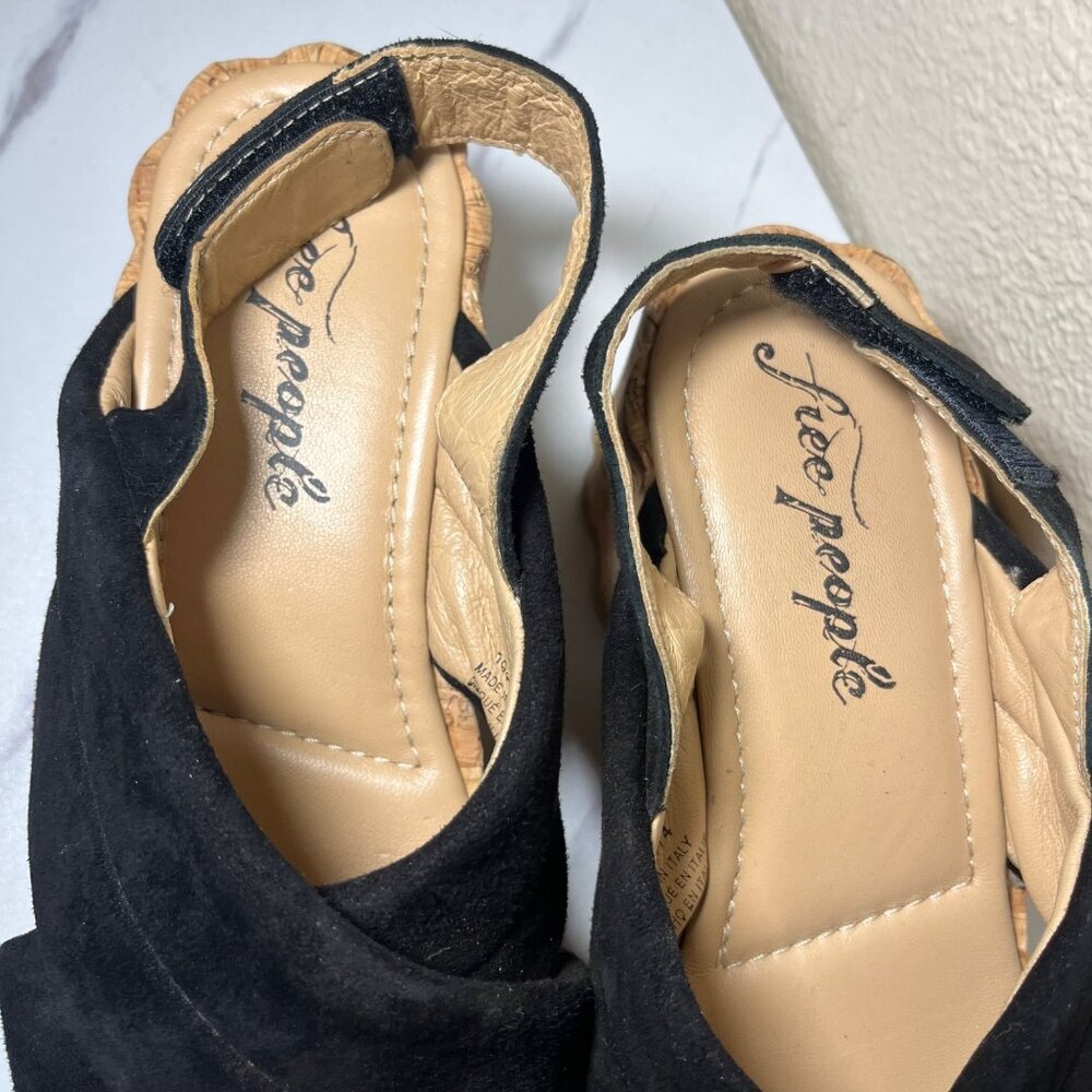 💥Last Chance 50% off Sale💥 Free People Black Platform Noelle Sandals Cork US 9.5 - Picture 2 of 8